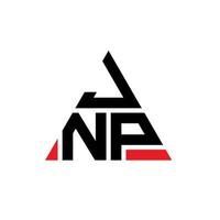jnp-Dreieck-Buchstaben-Logo-Design mit Dreiecksform. JNP-Dreieck-Logo-Design-Monogramm. jnp-Dreieck-Vektor-Logo-Vorlage mit roter Farbe. jnp dreieckiges Logo einfaches, elegantes und luxuriöses Logo. vektor