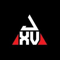 jxv Dreiecksbuchstaben-Logo-Design mit Dreiecksform. JXV-Dreieck-Logo-Design-Monogramm. JXV-Dreieck-Vektor-Logo-Vorlage mit roter Farbe. jxv dreieckiges Logo einfaches, elegantes und luxuriöses Logo. vektor