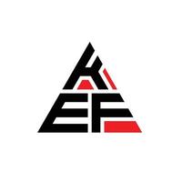 Kef-Dreieck-Buchstaben-Logo-Design mit Dreiecksform. Kef-Dreieck-Logo-Design-Monogramm. Kef-Dreieck-Vektor-Logo-Vorlage mit roter Farbe. kef dreieckiges logo einfaches, elegantes und luxuriöses logo. vektor