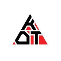 kot triangel bokstavslogotypdesign med triangelform. kot triangel logotyp design monogram. kot triangel vektor logotyp mall med röd färg. kot trekantig logotyp enkel, elegant och lyxig logotyp.
