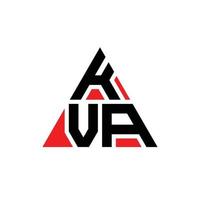 KVA-Dreieck-Buchstaben-Logo-Design mit Dreiecksform. KVA-Dreieck-Logo-Design-Monogramm. KVA-Dreieck-Vektor-Logo-Vorlage mit roter Farbe. kva dreieckiges logo einfaches, elegantes und luxuriöses logo. vektor