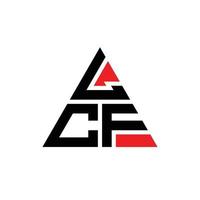 Lcf-Dreieck-Buchstaben-Logo-Design mit Dreiecksform. Lcf-Dreieck-Logo-Design-Monogramm. Lcf-Dreieck-Vektor-Logo-Vorlage mit roter Farbe. lcf dreieckiges logo einfaches, elegantes und luxuriöses logo. vektor