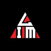 lim Dreiecksbuchstaben-Logo-Design mit Dreiecksform. lim-Dreieck-Logo-Design-Monogramm. lim-Dreieck-Vektor-Logo-Vorlage mit roter Farbe. lim dreieckiges Logo einfaches, elegantes und luxuriöses Logo. vektor