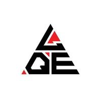 lqe Dreiecksbuchstaben-Logo-Design mit Dreiecksform. LQE-Dreieck-Logo-Design-Monogramm. lqe-Dreieck-Vektor-Logo-Vorlage mit roter Farbe. lqe dreieckiges Logo einfaches, elegantes und luxuriöses Logo. vektor
