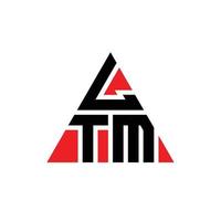 ltm Dreiecksbuchstaben-Logo-Design mit Dreiecksform. LTM-Dreieck-Logo-Design-Monogramm. LTM-Dreieck-Vektor-Logo-Vorlage mit roter Farbe. ltm dreieckiges Logo einfaches, elegantes und luxuriöses Logo. vektor