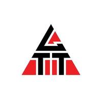 ltt triangel bokstavslogotypdesign med triangelform. ltt triangel logotyp design monogram. ltt triangel vektor logotyp mall med röd färg. ltt triangulär logotyp enkel, elegant och lyxig logotyp.