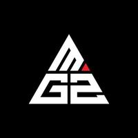 mgz-Dreieck-Buchstaben-Logo-Design mit Dreiecksform. mgz-Dreieck-Logo-Design-Monogramm. mgz-Dreieck-Vektor-Logo-Vorlage mit roter Farbe. mgz dreieckiges Logo einfaches, elegantes und luxuriöses Logo. vektor