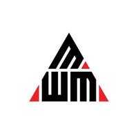 mwm Dreiecksbuchstaben-Logo-Design mit Dreiecksform. mwm-Dreieck-Logo-Design-Monogramm. MWM-Dreieck-Vektor-Logo-Vorlage mit roter Farbe. mwm dreieckiges Logo einfaches, elegantes und luxuriöses Logo. vektor