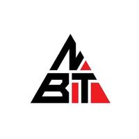 nbt-Dreieck-Buchstaben-Logo-Design mit Dreiecksform. NBT-Dreieck-Logo-Design-Monogramm. NBT-Dreieck-Vektor-Logo-Vorlage mit roter Farbe. nbt dreieckiges logo einfaches, elegantes und luxuriöses logo. vektor