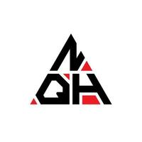 nqh Dreiecksbuchstaben-Logo-Design mit Dreiecksform. nqh-Dreieck-Logo-Design-Monogramm. nqh-Dreieck-Vektor-Logo-Vorlage mit roter Farbe. nqh dreieckiges Logo einfaches, elegantes und luxuriöses Logo. vektor