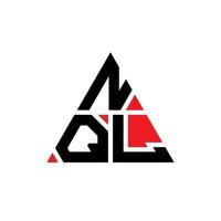 nql-Dreieck-Buchstaben-Logo-Design mit Dreiecksform. Nql-Dreieck-Logo-Design-Monogramm. nql-Dreieck-Vektor-Logo-Vorlage mit roter Farbe. nql dreieckiges Logo einfaches, elegantes und luxuriöses Logo. vektor
