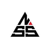nss-Dreieck-Buchstaben-Logo-Design mit Dreiecksform. NSS-Dreieck-Logo-Design-Monogramm. nss-Dreieck-Vektor-Logo-Vorlage mit roter Farbe. nss dreieckiges Logo einfaches, elegantes und luxuriöses Logo. vektor