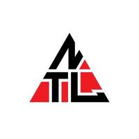 ntl-Dreieck-Buchstaben-Logo-Design mit Dreiecksform. NTL-Dreieck-Logo-Design-Monogramm. NTL-Dreieck-Vektor-Logo-Vorlage mit roter Farbe. ntl dreieckiges Logo einfaches, elegantes und luxuriöses Logo. vektor