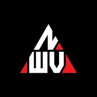 nwv Dreiecksbuchstaben-Logo-Design mit Dreiecksform. nwv-Dreieck-Logo-Design-Monogramm. nwv-Dreieck-Vektor-Logo-Vorlage mit roter Farbe. nwv dreieckiges Logo einfaches, elegantes und luxuriöses Logo. vektor