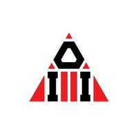 oii-Dreieck-Buchstaben-Logo-Design mit Dreiecksform. Oii-Dreieck-Logo-Design-Monogramm. Oii-Dreieck-Vektor-Logo-Vorlage mit roter Farbe. oii dreieckiges Logo einfaches, elegantes und luxuriöses Logo. vektor
