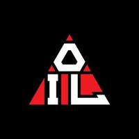 Öl-Dreieck-Buchstaben-Logo-Design mit Dreiecksform. Öl-Dreieck-Logo-Design-Monogramm. Öl-Dreieck-Vektor-Logo-Vorlage mit roter Farbe. Öl dreieckiges Logo einfaches, elegantes und luxuriöses Logo. vektor