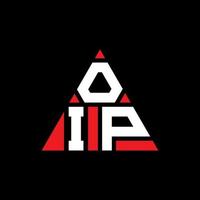 OIP-Dreieck-Buchstaben-Logo-Design mit Dreiecksform. OIP-Dreieck-Logo-Design-Monogramm. OIP-Dreieck-Vektor-Logo-Vorlage mit roter Farbe. oip dreieckiges Logo einfaches, elegantes und luxuriöses Logo. vektor