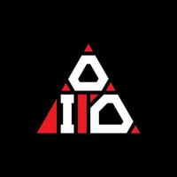 oio-Dreieck-Buchstaben-Logo-Design mit Dreiecksform. Oio-Dreieck-Logo-Design-Monogramm. Oio-Dreieck-Vektor-Logo-Vorlage mit roter Farbe. oio dreieckiges Logo einfaches, elegantes und luxuriöses Logo. vektor
