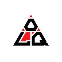 Olq-Dreieck-Buchstaben-Logo-Design mit Dreiecksform. Olq-Dreieck-Logo-Design-Monogramm. Olq-Dreieck-Vektor-Logo-Vorlage mit roter Farbe. olq dreieckiges Logo einfaches, elegantes und luxuriöses Logo. vektor