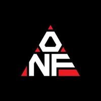 Onf-Dreieck-Buchstaben-Logo-Design mit Dreiecksform. Onf-Dreieck-Logo-Design-Monogramm. Onf-Dreieck-Vektor-Logo-Vorlage mit roter Farbe. onf dreieckiges Logo einfaches, elegantes und luxuriöses Logo. vektor