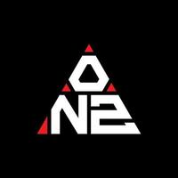 Onz-Dreieck-Buchstaben-Logo-Design mit Dreiecksform. Onz-Dreieck-Logo-Design-Monogramm. Onz-Dreieck-Vektor-Logo-Vorlage mit roter Farbe. onz dreieckiges Logo einfaches, elegantes und luxuriöses Logo. vektor