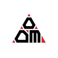 Oom Dreiecksbuchstaben-Logo-Design mit Dreiecksform. OOM-Dreieck-Logo-Design-Monogramm. OOM-Dreieck-Vektor-Logo-Vorlage mit roter Farbe. oom dreieckiges Logo einfaches, elegantes und luxuriöses Logo. vektor