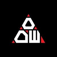 oow triangel bokstavslogotyp design med triangelform. oow triangel logotyp design monogram. oow triangel vektor logotyp mall med röd färg. oow trekantig logotyp enkel, elegant och lyxig logotyp.