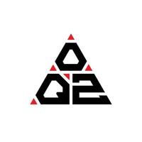 oqz Dreiecksbuchstaben-Logo-Design mit Dreiecksform. oqz-Dreieck-Logo-Design-Monogramm. oqz-Dreieck-Vektor-Logo-Vorlage mit roter Farbe. oqz dreieckiges Logo einfaches, elegantes und luxuriöses Logo. vektor