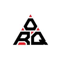 Orq-Dreieck-Buchstaben-Logo-Design mit Dreiecksform. Orq-Dreieck-Logo-Design-Monogramm. Orq-Dreieck-Vektor-Logo-Vorlage mit roter Farbe. Orq dreieckiges Logo einfaches, elegantes und luxuriöses Logo. vektor