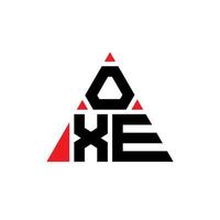 Ochsen-Dreieck-Buchstaben-Logo-Design mit Dreiecksform. Ochsen-Dreieck-Logo-Design-Monogramm. Ochsen-Dreieck-Vektor-Logo-Vorlage mit roter Farbe. Ochse dreieckiges Logo einfaches, elegantes und luxuriöses Logo. vektor