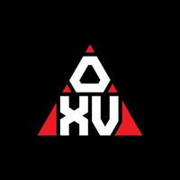 oxv-Dreieck-Buchstaben-Logo-Design mit Dreiecksform. Oxv-Dreieck-Logo-Design-Monogramm. oxv-Dreieck-Vektor-Logo-Vorlage mit roter Farbe. oxv dreieckiges logo einfaches, elegantes und luxuriöses logo. vektor
