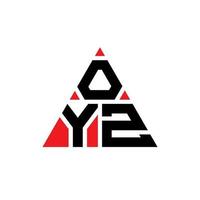 oyz Dreiecksbuchstaben-Logo-Design mit Dreiecksform. Oyz-Dreieck-Logo-Design-Monogramm. oyz-Dreieck-Vektor-Logo-Vorlage mit roter Farbe. oyz dreieckiges Logo einfaches, elegantes und luxuriöses Logo. vektor