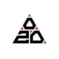 Ozo-Dreieck-Buchstaben-Logo-Design mit Dreiecksform. Ozo-Dreieck-Logo-Design-Monogramm. Ozo-Dreieck-Vektor-Logo-Vorlage mit roter Farbe. Ozo dreieckiges Logo einfaches, elegantes und luxuriöses Logo. vektor