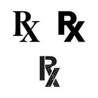 medizinische symbol rx beschilderungsvorlage vektor