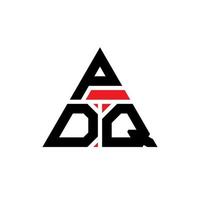 pdq-Dreieck-Buchstaben-Logo-Design mit Dreiecksform. pdq-Dreieck-Logo-Design-Monogramm. pdq-Dreieck-Vektor-Logo-Vorlage mit roter Farbe. pdq dreieckiges Logo einfaches, elegantes und luxuriöses Logo. vektor