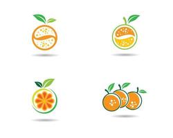 orange Logo-Schablonenset vektor