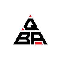 QBA-Dreieck-Buchstaben-Logo-Design mit Dreiecksform. QBA-Dreieck-Logo-Design-Monogramm. QBA-Dreieck-Vektor-Logo-Vorlage mit roter Farbe. qba dreieckiges Logo einfaches, elegantes und luxuriöses Logo. vektor