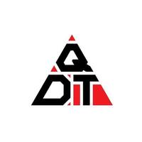 qdt-Dreieck-Buchstaben-Logo-Design mit Dreiecksform. qdt-Dreieck-Logo-Design-Monogramm. qdt-Dreieck-Vektor-Logo-Vorlage mit roter Farbe. qdt dreieckiges Logo einfaches, elegantes und luxuriöses Logo. vektor