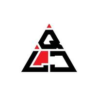 qlj Dreiecksbuchstaben-Logo-Design mit Dreiecksform. qlj-Dreieck-Logo-Design-Monogramm. qlj-Dreieck-Vektor-Logo-Vorlage mit roter Farbe. qlj dreieckiges Logo einfaches, elegantes und luxuriöses Logo. vektor