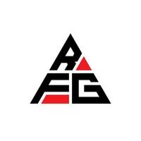 rfg triangel bokstavslogotypdesign med triangelform. rfg triangel logotyp design monogram. rfg triangel vektor logotyp mall med röd färg. rfg triangulär logotyp enkel, elegant och lyxig logotyp.