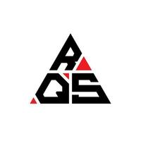 rqs triangel bokstavslogotypdesign med triangelform. rqs triangel logotyp design monogram. rqs triangel vektor logotyp mall med röd färg. rqs trekantiga logotyp enkel, elegant och lyxig logotyp.