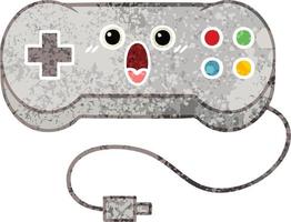 Cartoon-Gamecontroller im Retro-Illustrationsstil vektor