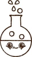 sprudelnde Chemikalien Kohlezeichnung vektor