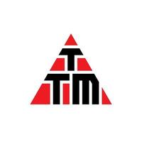 ttm triangel bokstavslogotypdesign med triangelform. ttm triangel logotyp design monogram. ttm triangel vektor logotyp mall med röd färg. ttm triangulär logotyp enkel, elegant och lyxig logotyp.