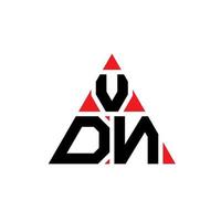 Vdn-Dreieck-Buchstaben-Logo-Design mit Dreiecksform. VDN-Dreieck-Logo-Design-Monogramm. Vdn-Dreieck-Vektor-Logo-Vorlage mit roter Farbe. vdn dreieckiges Logo einfaches, elegantes und luxuriöses Logo. vektor