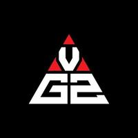 vgz triangel bokstavslogotypdesign med triangelform. vgz triangel logotyp design monogram. vgz triangel vektor logotyp mall med röd färg. vgz triangulär logotyp enkel, elegant och lyxig logotyp.