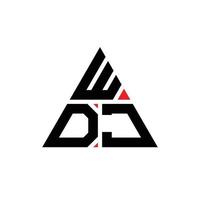 wdj Dreiecksbuchstaben-Logo-Design mit Dreiecksform. Wdj-Dreieck-Logo-Design-Monogramm. wdj-Dreieck-Vektor-Logo-Vorlage mit roter Farbe. wdj dreieckiges Logo einfaches, elegantes und luxuriöses Logo. wdj vektor