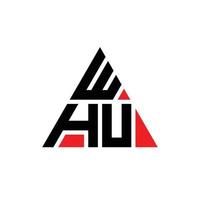 Whu-Dreieck-Buchstaben-Logo-Design mit Dreiecksform. Whu-Dreieck-Logo-Design-Monogramm. Whu-Dreieck-Vektor-Logo-Vorlage mit roter Farbe. whu dreieckiges Logo einfaches, elegantes und luxuriöses Logo. wen vektor