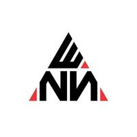 wnn Dreiecksbuchstaben-Logo-Design mit Dreiecksform. wnn-Dreieck-Logo-Design-Monogramm. wnn dreieck vektor logo vorlage mit roter farbe. wnn dreieckiges Logo einfaches, elegantes und luxuriöses Logo.