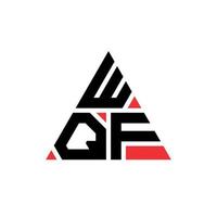 wqf Dreiecksbuchstaben-Logo-Design mit Dreiecksform. wqf-Dreieck-Logo-Design-Monogramm. wqf-Dreieck-Vektor-Logo-Vorlage mit roter Farbe. wqf dreieckiges Logo einfaches, elegantes und luxuriöses Logo. vektor